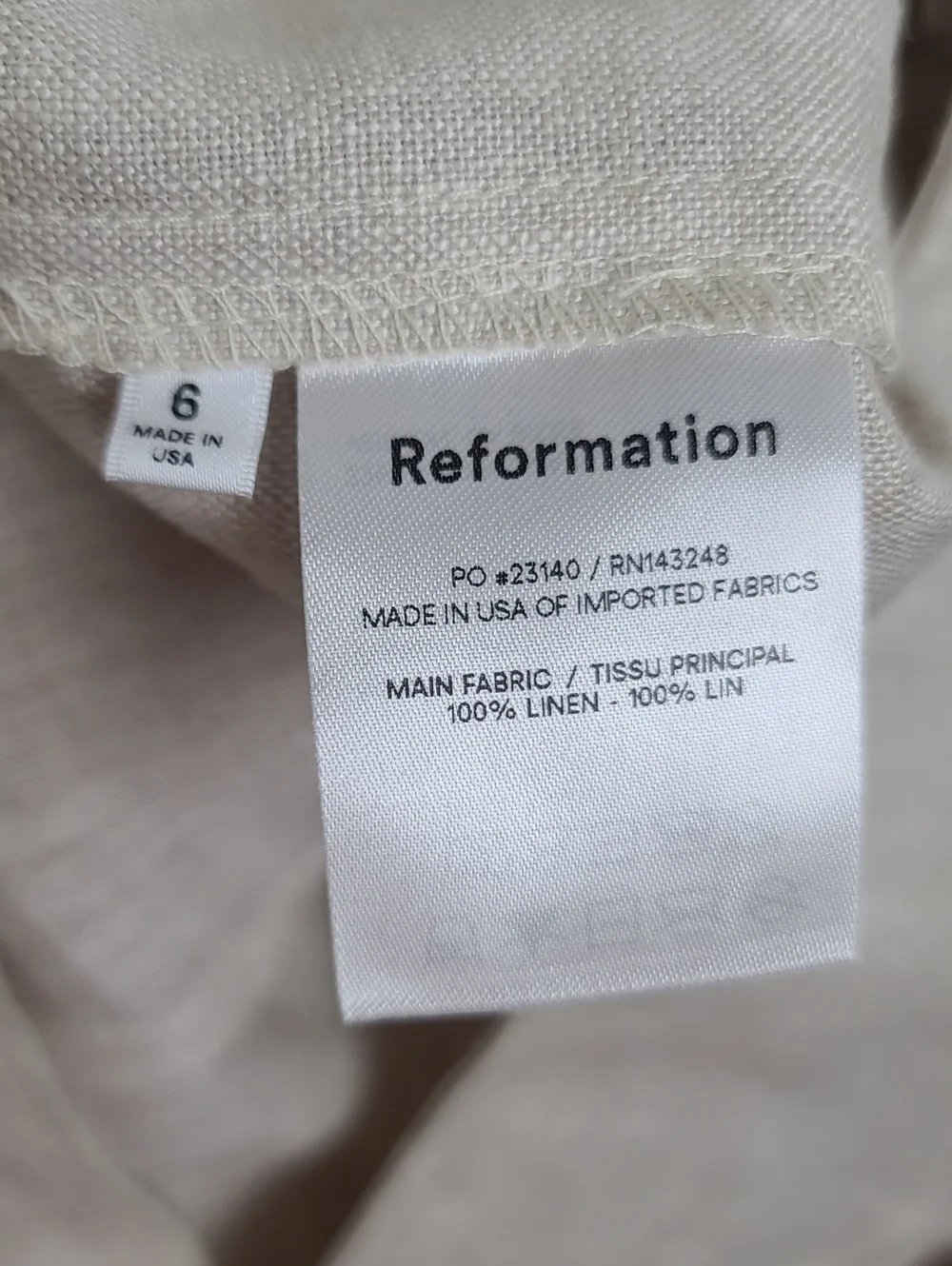 Reformation amended listing